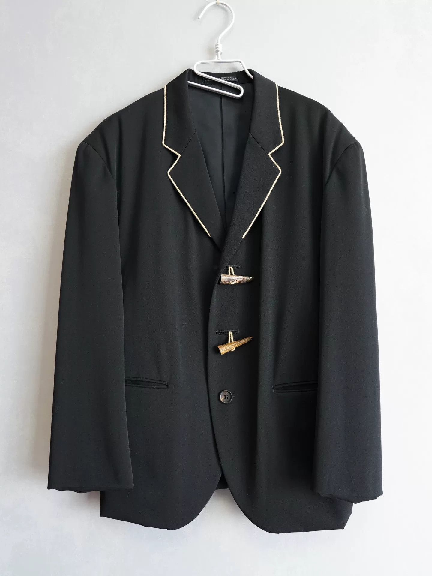 Yohji Yamamoto Yohji Yamamoto Black Jacket with Unique Details Size US M / EU 48-50 / 2 - 1 Thumbnail
