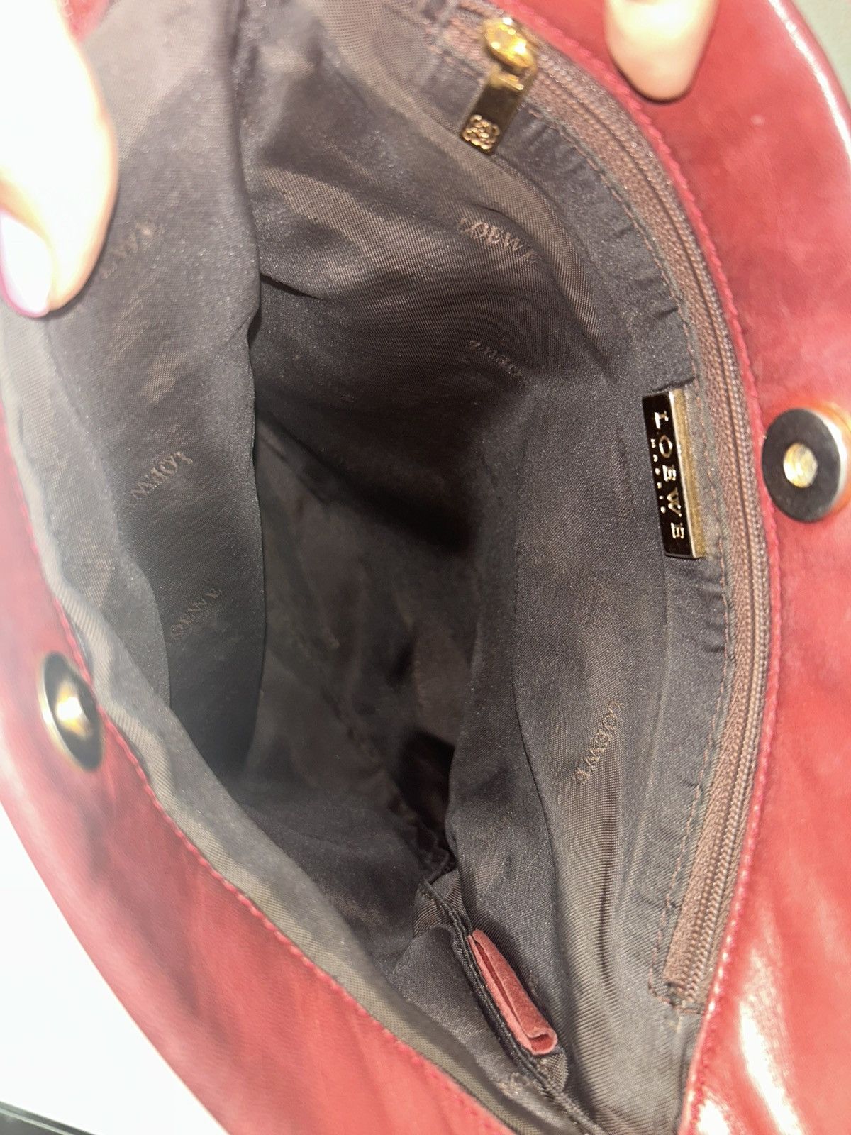 Loewe Vintage Loewe Burgundy Leather Shoulder Bag (project piece) Size ONE SIZE - 5 Thumbnail