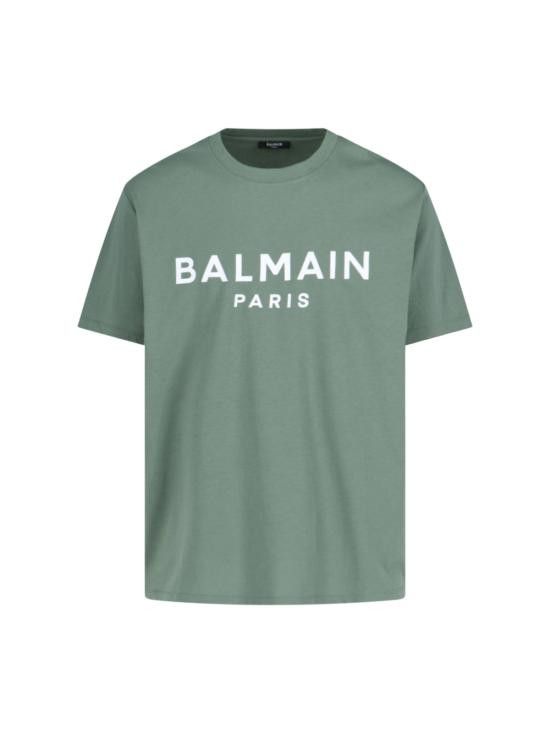 Balmain BALMAIN Men T-Shirts EH1EG010BB73 UMA Green Size US XL / EU 56 / 4 - 1 Thumbnail