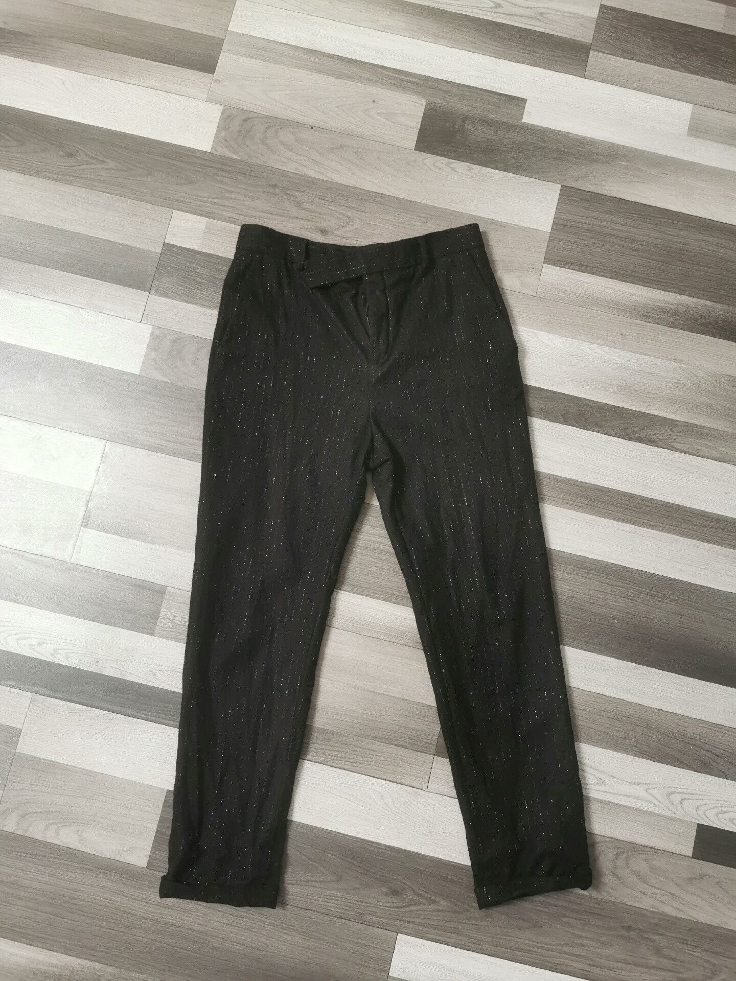 Saint Laurent Paris Saint Laurent Black Wool Trousers Size 48 Size US 32 / EU 48 - 1 Thumbnail