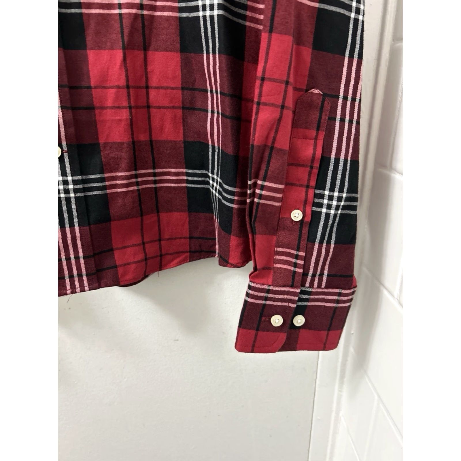 Ralph Lauren Lauren Ralph Lauren Shirt Mens Medium Red Plaid Regular Fit Stretch Button Down Size US M / EU 48-50 / 2 - 7 Thumbnail