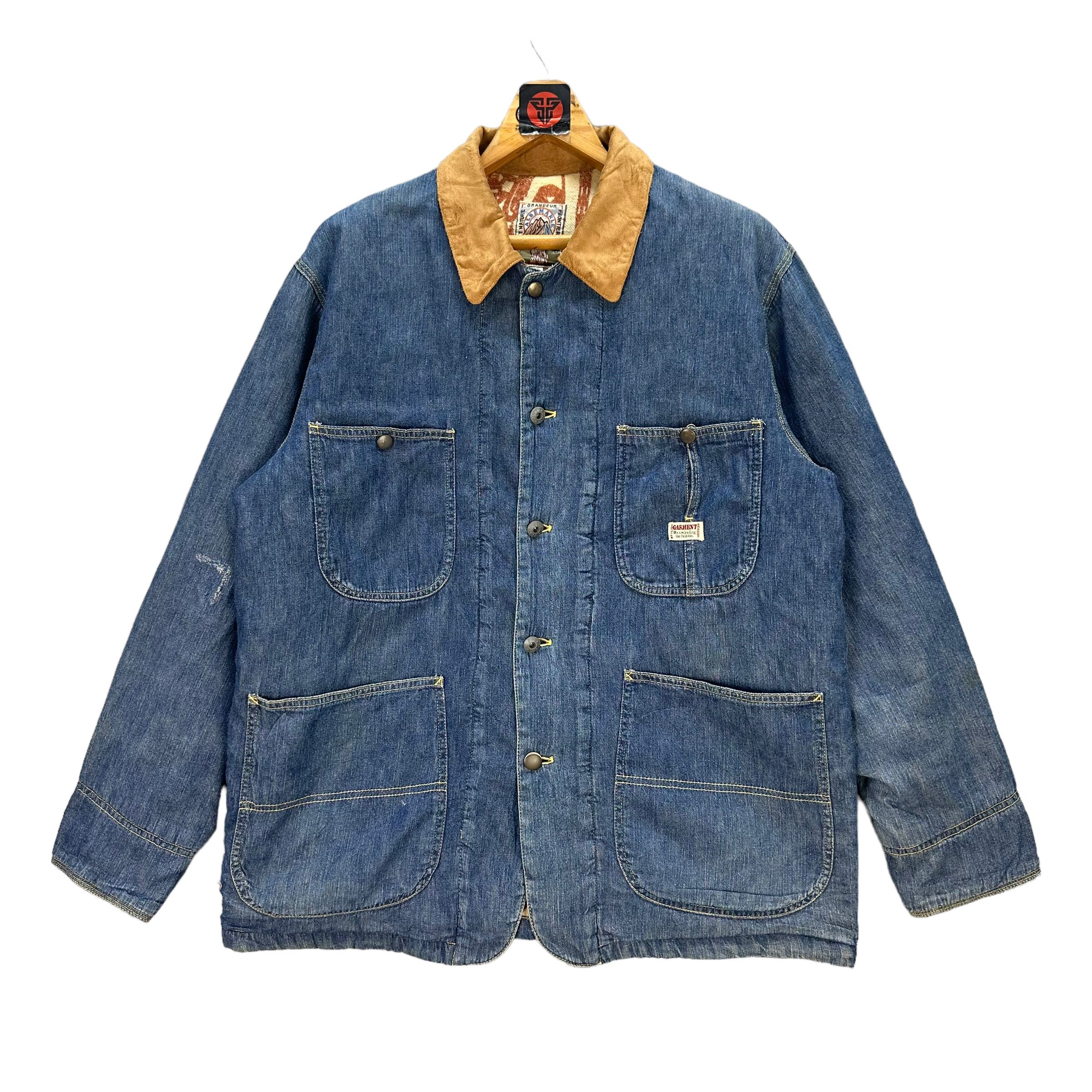 image of Vintage Albemarle Stylish Garment Person Denim Chore Jacket 7522-151 in Blue Denim (Size Medium)