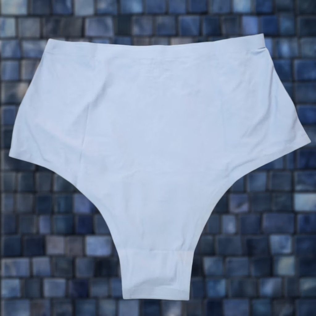 Vintage Cheek Boss Panty Womens L High Waist Cheeky Underwear Solid Blue Panties Size 36" / US 14 / IT 50 - 1 Thumbnail