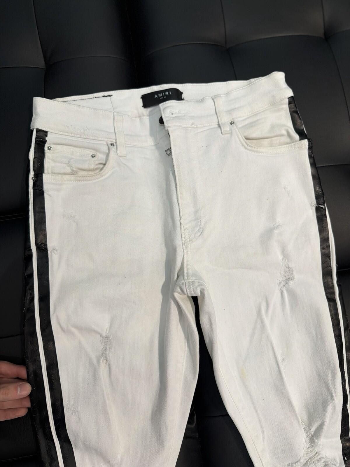 Amiri Size 30 - Amiri White Line Pants Jeans 100% Authentic Size US 30 / EU 46 - 6 Thumbnail