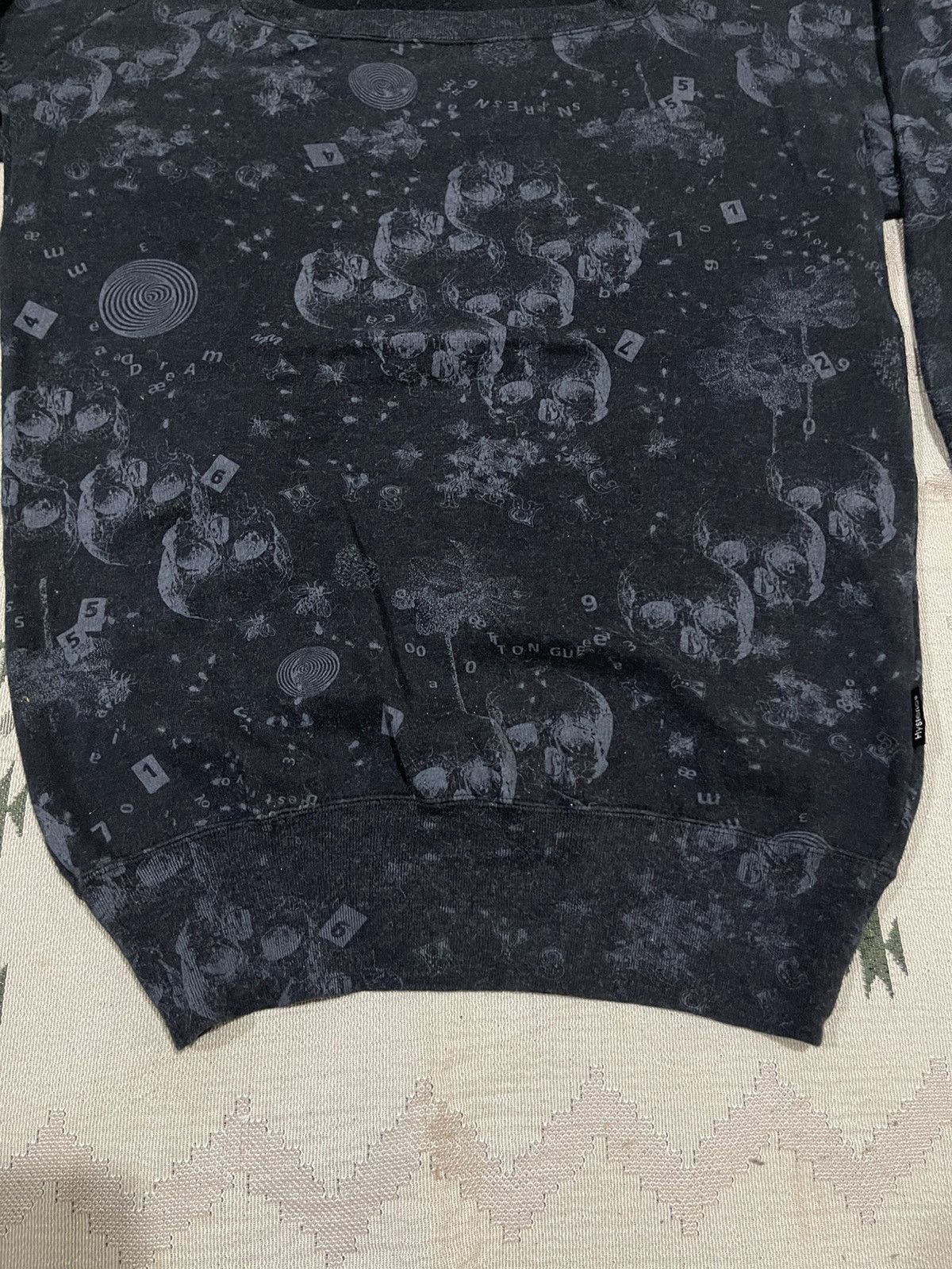 Hysteric Glamour 90s HYSTERIC GLAMOUR FULLPRINT SKULL RARE SWEATSHIRT Size ONE SIZE - 5 Thumbnail