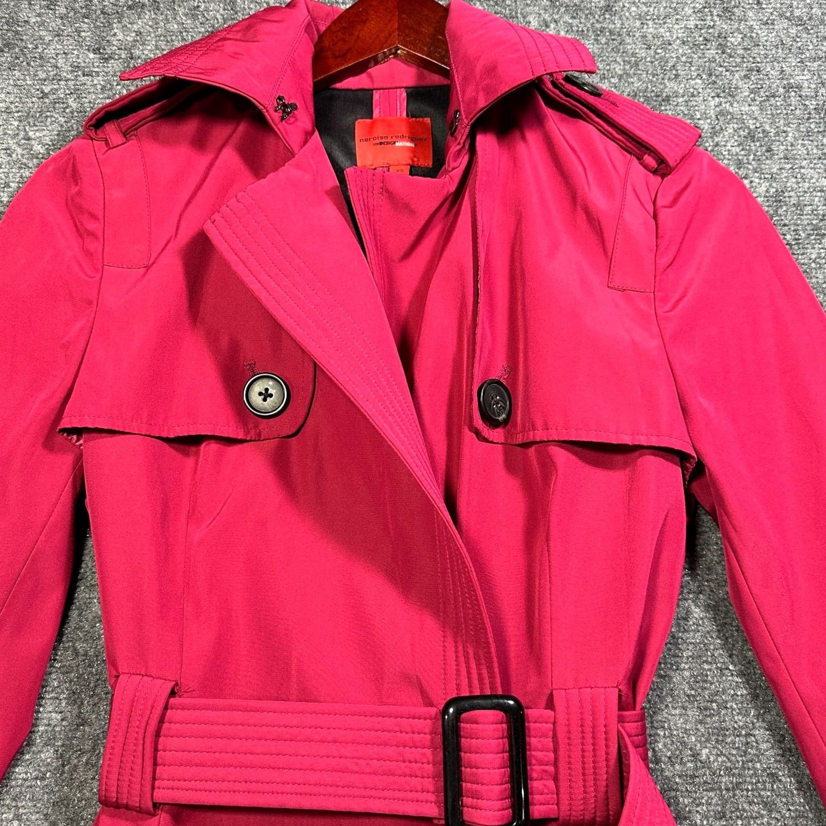 Narciso Rodriguez Narciso Rodriguez Design Nation Jacket Womens XS Magenta Snap Belted Pockets Jacket Coat Trench Size XS / US 0-2 / IT 36-38 - 4 Thumbnail