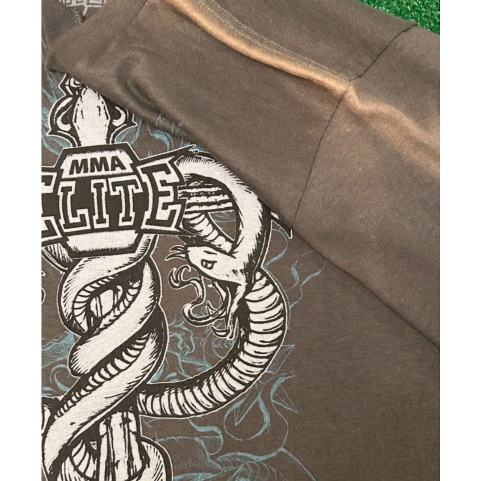 Vintage VINTAGE MMA Elite Shirt Mens S Gray Snakes Cross VTG Y2K Punk Grunge UFC Raver Size US S / EU 44-46 / 1 - 3 Thumbnail