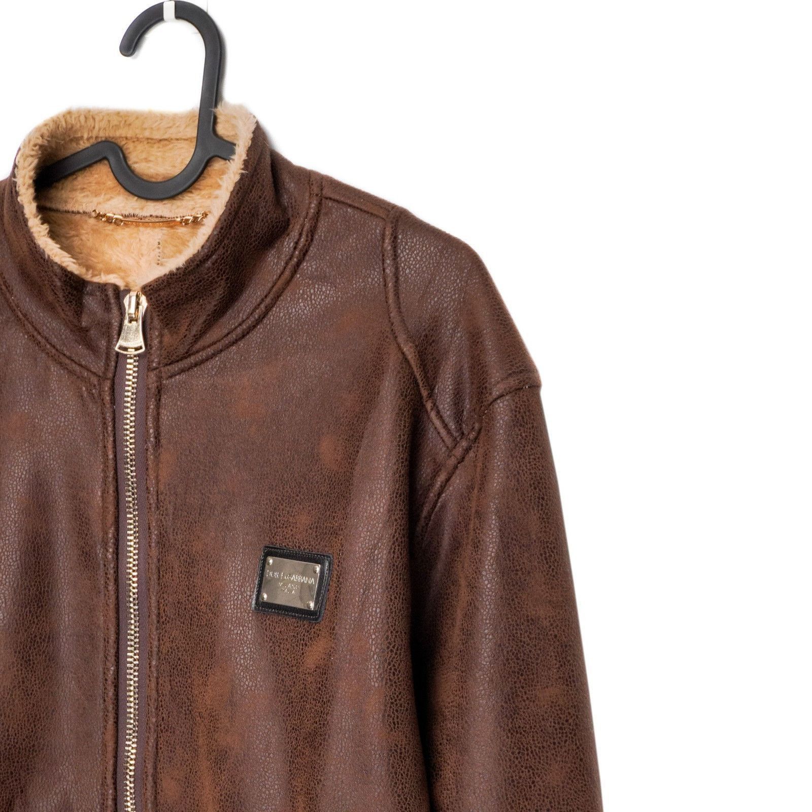 Dolce & Gabbana Dolce Gabbana DG Logo Used Effect Grain Leather Jacket Size US M / EU 48-50 / 2 - 3 Thumbnail
