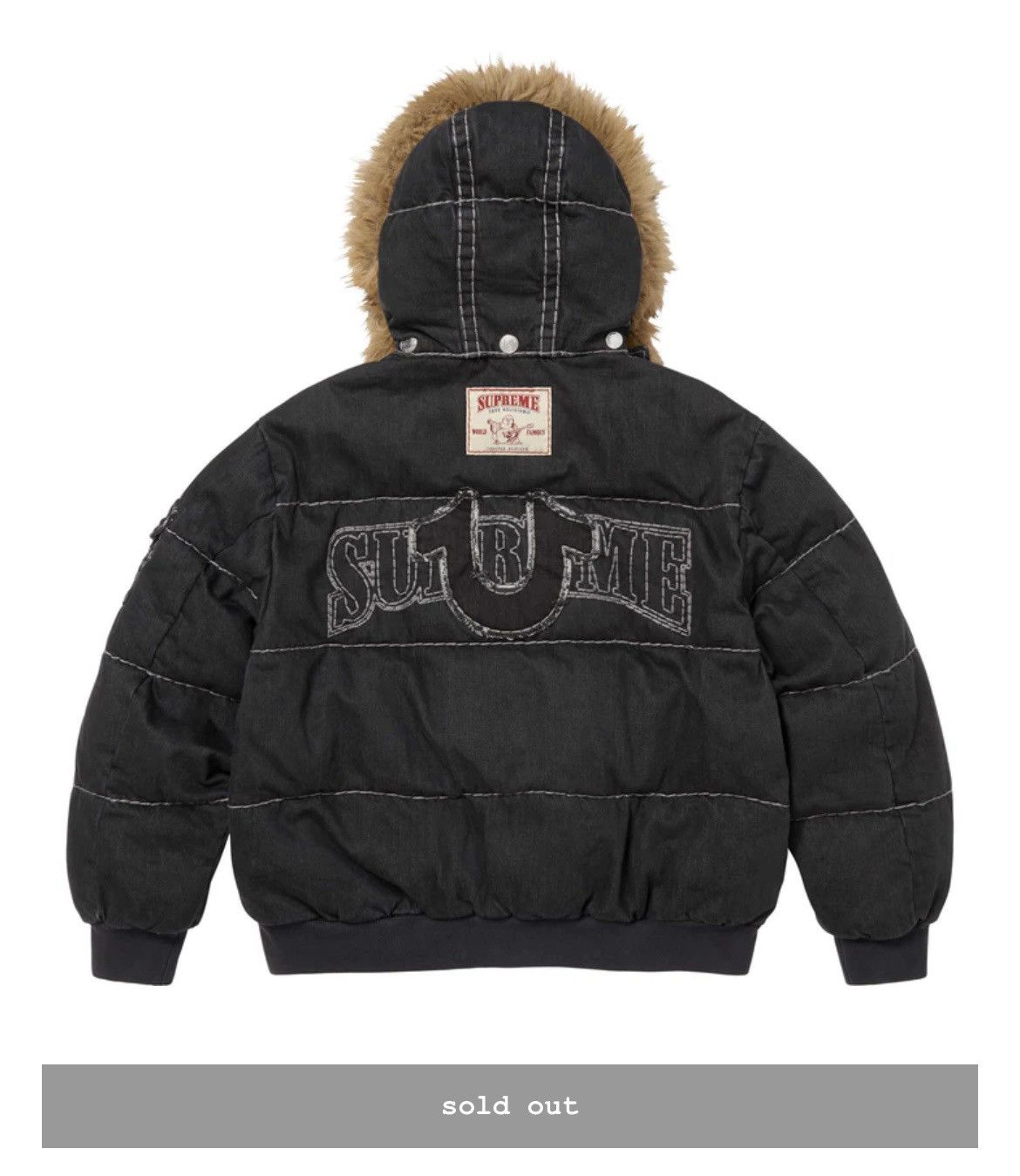 Supreme × True Religion Size Large Supreme x True Religion Puffer Jacket Black Size US L / EU 52-54 / 3 - 4 Thumbnail