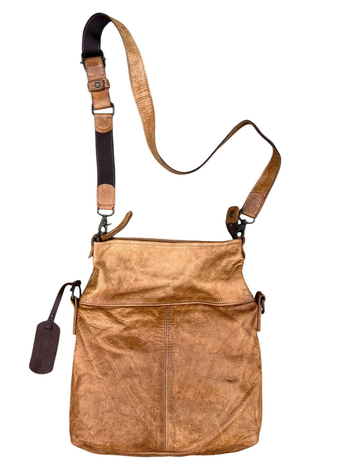 Leather Vintage Vanity Bash Japan Distressed Patina Leather Bag Size ONE SIZE - 12 Thumbnail