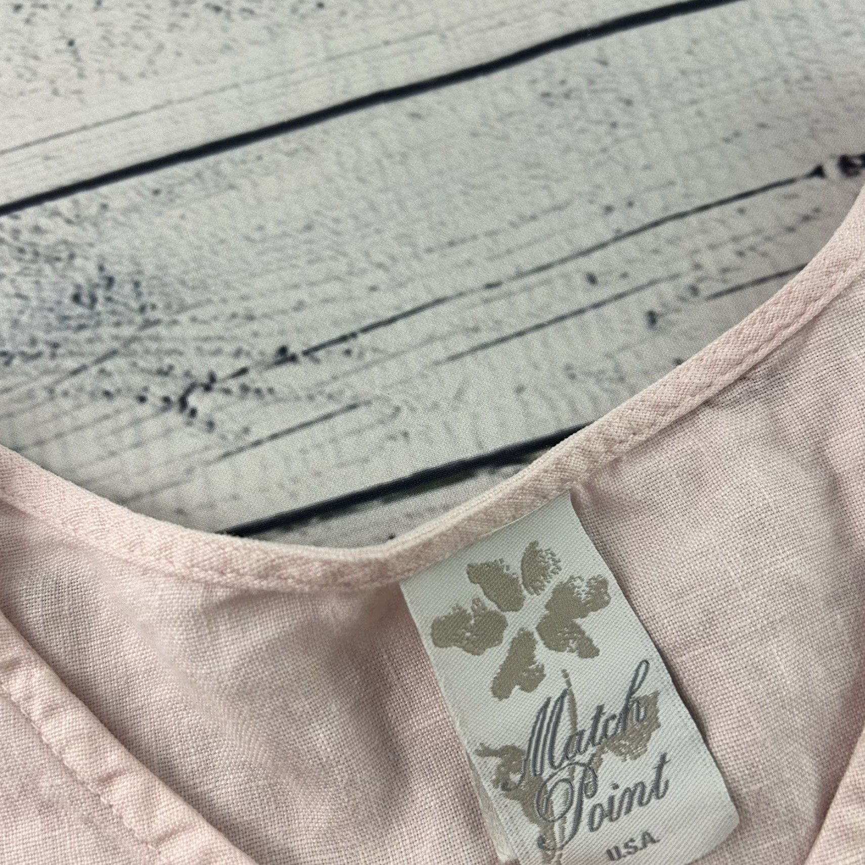 Pinko Match Point USA 3/4 Sleeve Blouse Women's 2X Pink Linen Shirt 100% Linen USA Printed Shirts Women Mens? Size XXL / US 16-18 / IT 52-54 - 2 Thumbnail