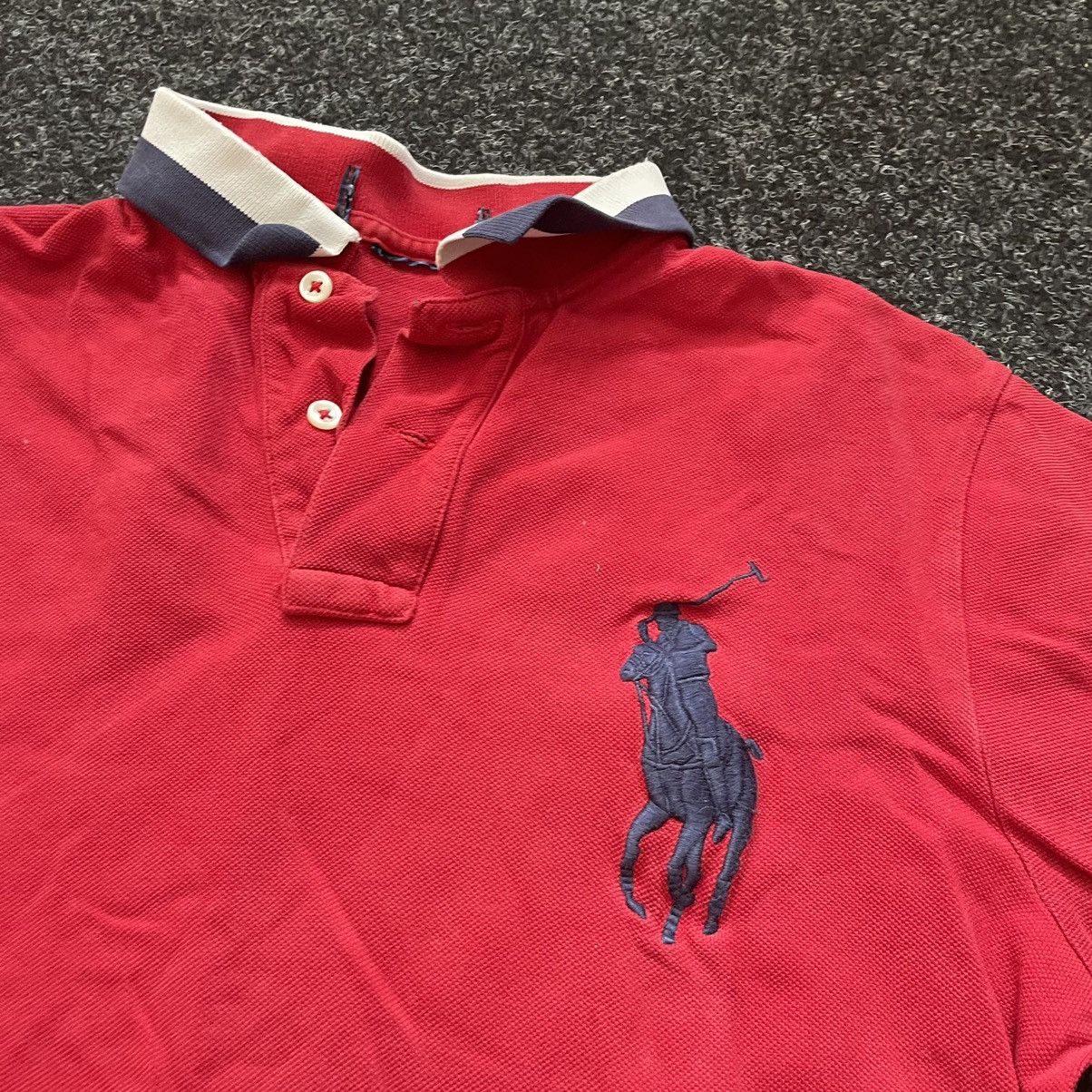 Polo Ralph Lauren × Ralph Lauren × Vintage POLO RALPH LAUREN 90s red MERCER RRL CHIEF TEE SHIRT PRL Size US M / EU 48-50 / 2 - 2 Thumbnail