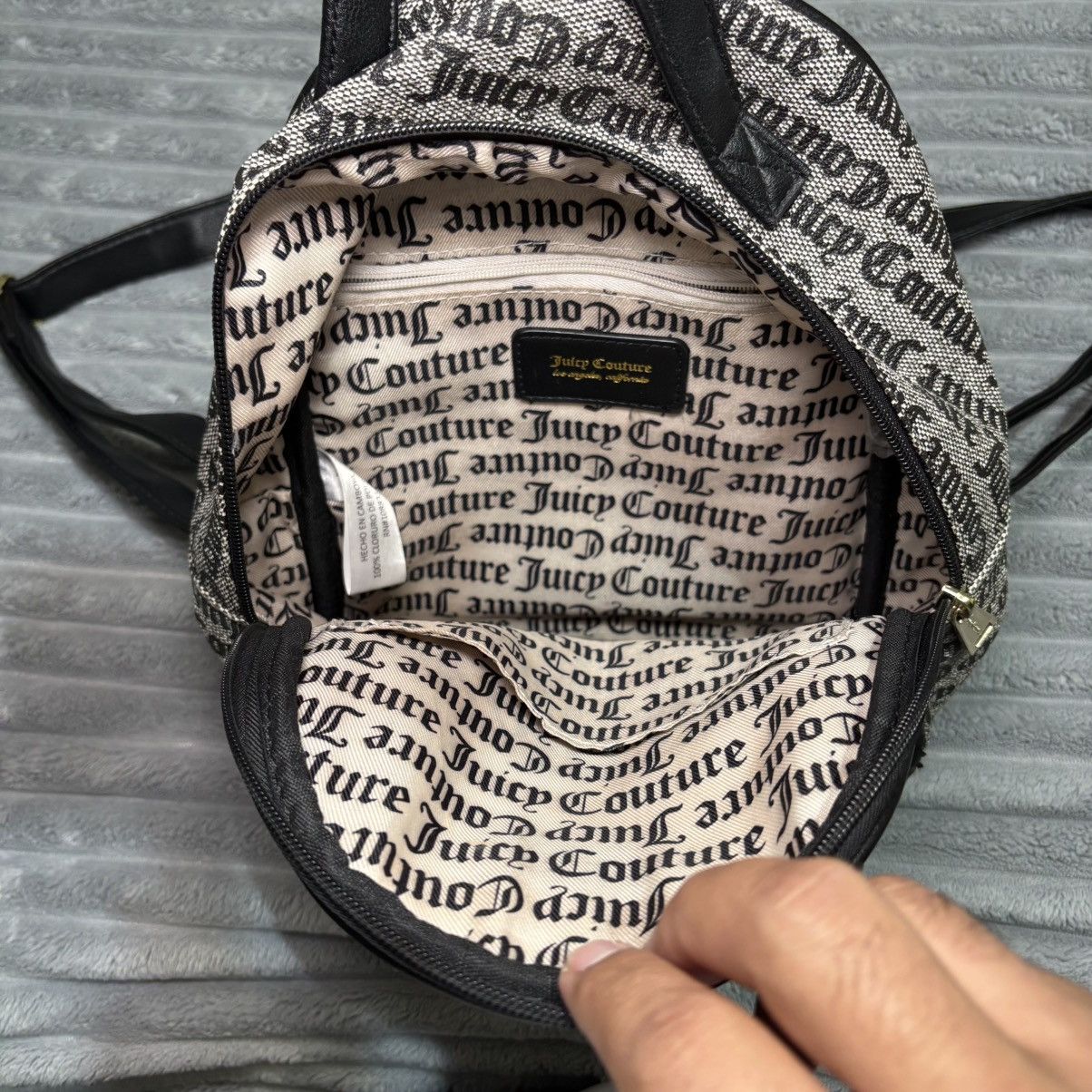 Juicy Couture Juicy Couture mini backpack black status gothic stripe Size ONE SIZE - 6 Thumbnail