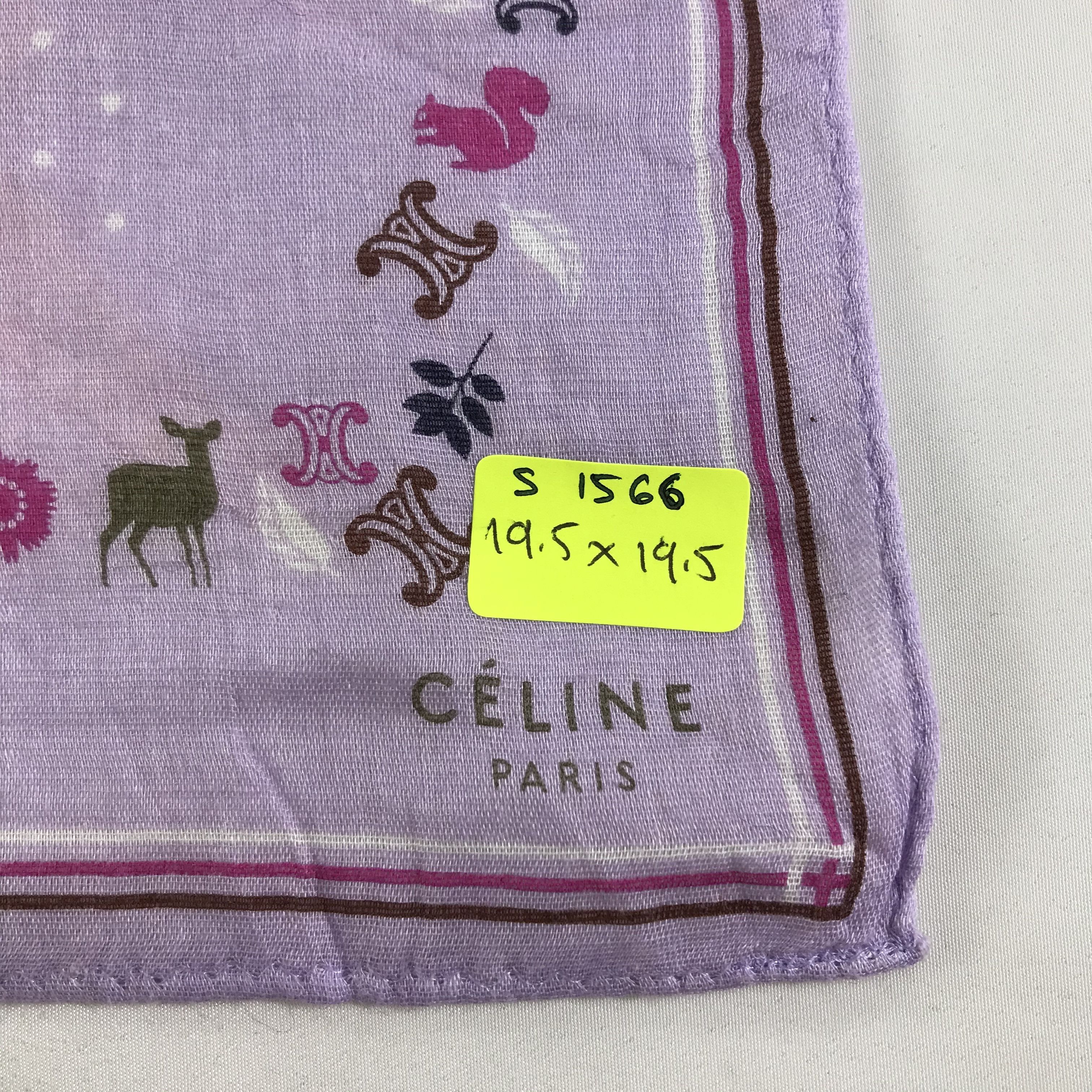 Celine × Vintage Celine Bandana / Handkerchief / Neckerchief - S1566 Size ONE SIZE - 5 Thumbnail