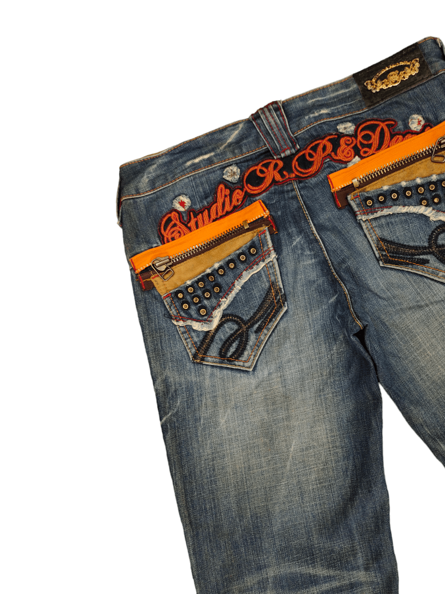 Le Grande Bleu (L.G.B.) Flare Jeans Studio RP Spell Out Clawmark Boot Cut Y2k Goa Size US 28 / EU 44 - 5 Thumbnail