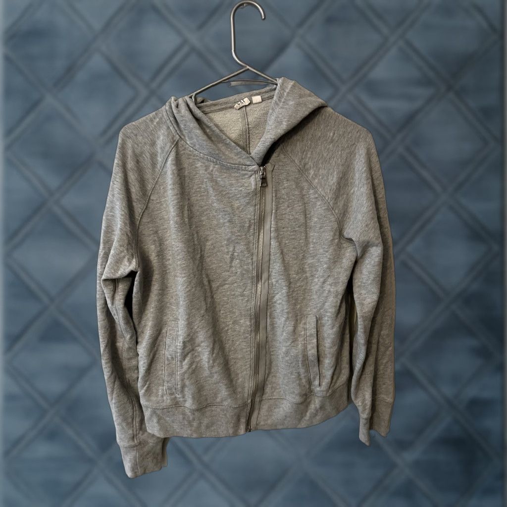 Gap GAP Moto Sweatshirt Jacket Hoodie - Size S Gray Solid Women Jacket, Gray Motorcycle Style, Moto, Motorcycle Theme, Womens, S, Gray Size S / US 4 / IT 40 - 1 Thumbnail