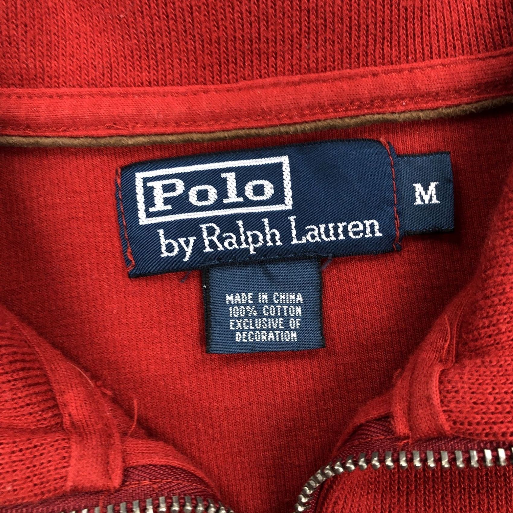 Polo Ralph Lauren Polo Ralph Lauren Men Red 1/4 Zip Pullover Sweater Cotton Size M Medium Size US M / EU 48-50 / 2 - 3 Thumbnail