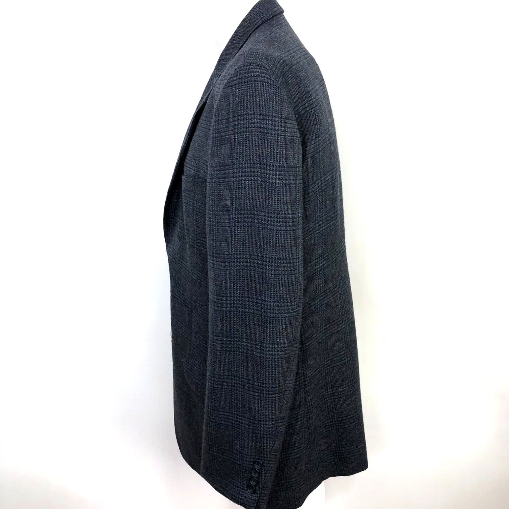 Joseph Joseph & Feiss Gold Houndstooth 42 Long 100% Lambs Wool Sport Coat Jacket Gray Size US XS / EU 42 / 0 - 4 Thumbnail