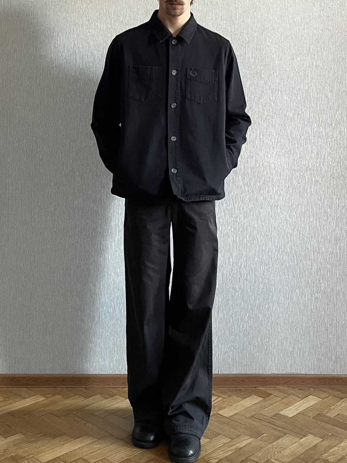 Fred Perry Fred Perry: A Navy Blue Denim Overshirt / Jacket Size US L / EU 52-54 / 3 - 21 Thumbnail