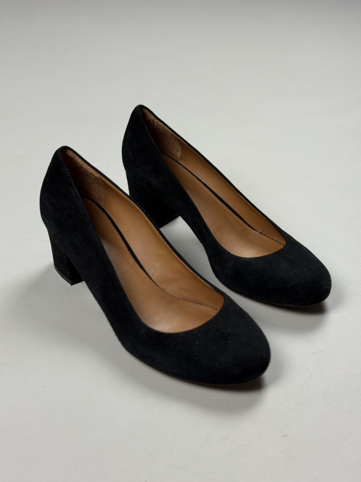 Sezane Les Souliers Sezane Ladies Suede Pump Block Heels Shoes Size US 7 / IT 37 - 3 Thumbnail