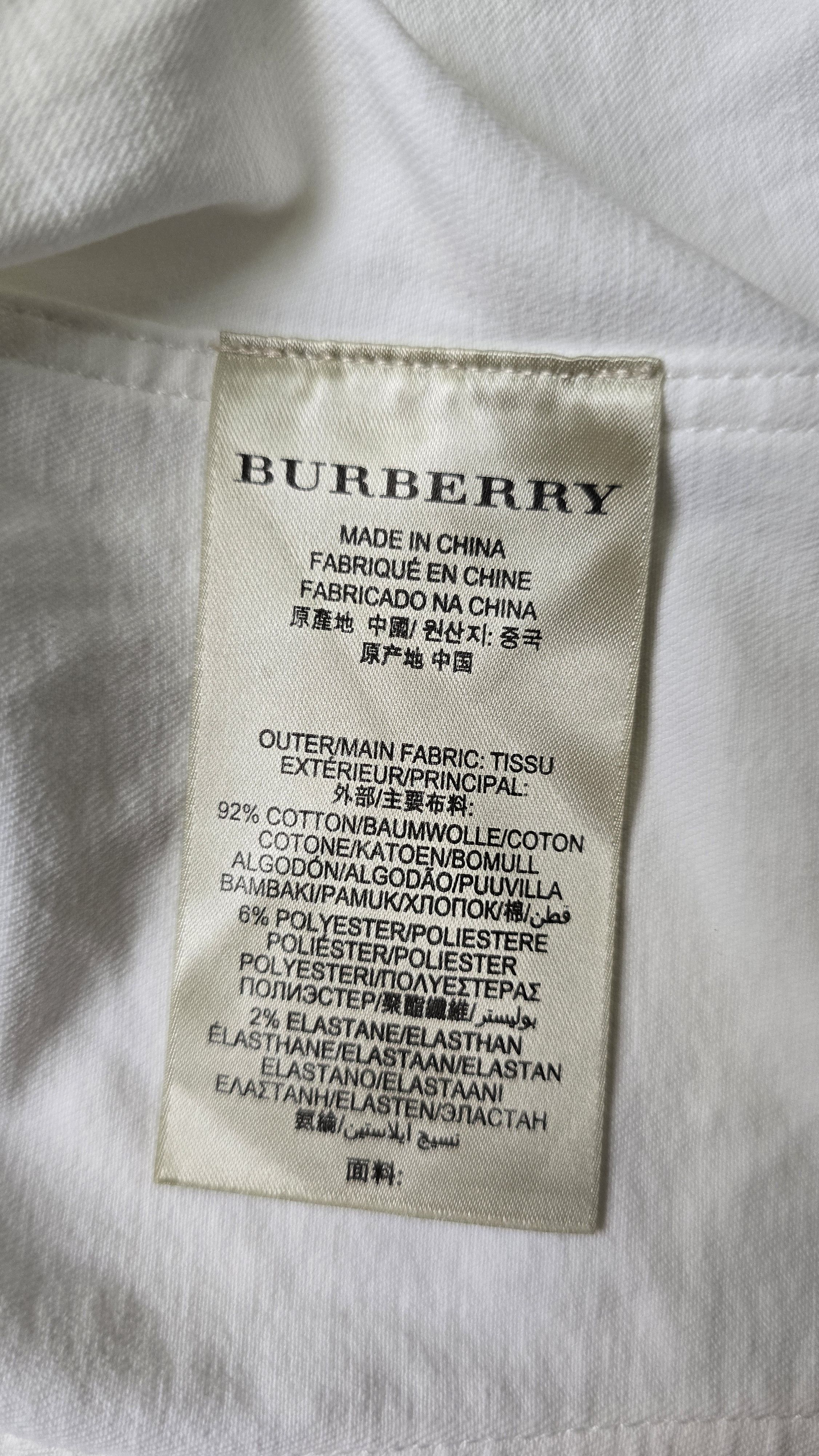 Burberry Burberry Brit White Cropped Denim Jacket Designer Luxury Size S / US 4 / IT 40 - 19 Thumbnail