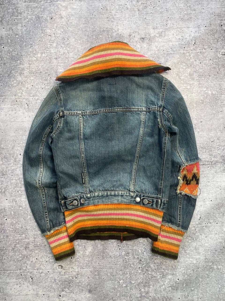 If Six Was Nine × Japanese Brand × Miss Sixty Vintage Crazy Miss Sixty Denim Knitted Jacket Y2K Size M / US 6-8 / IT 42-44 - 5 Thumbnail