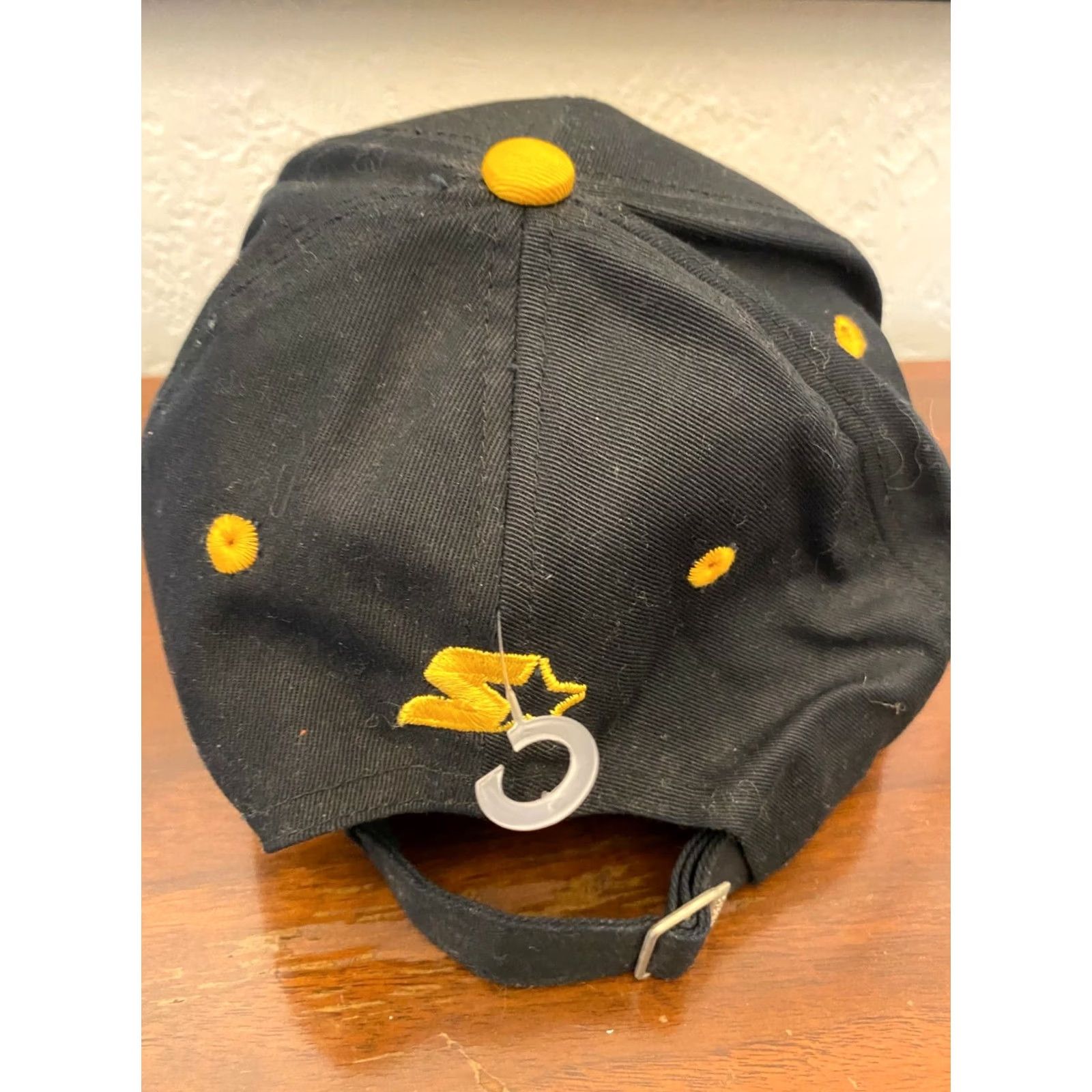 Starter VTG STARTER Athletics Logo Strapback Hat black White 90s Hip Hop Mens Caps Size One Size Size ONE SIZE - 3 Thumbnail
