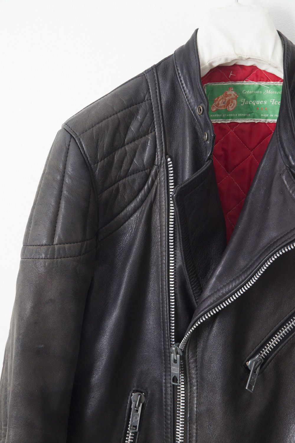 Vintage 1970's French leather biker jacket Size US S / EU 44-46 / 1 - 2 Thumbnail