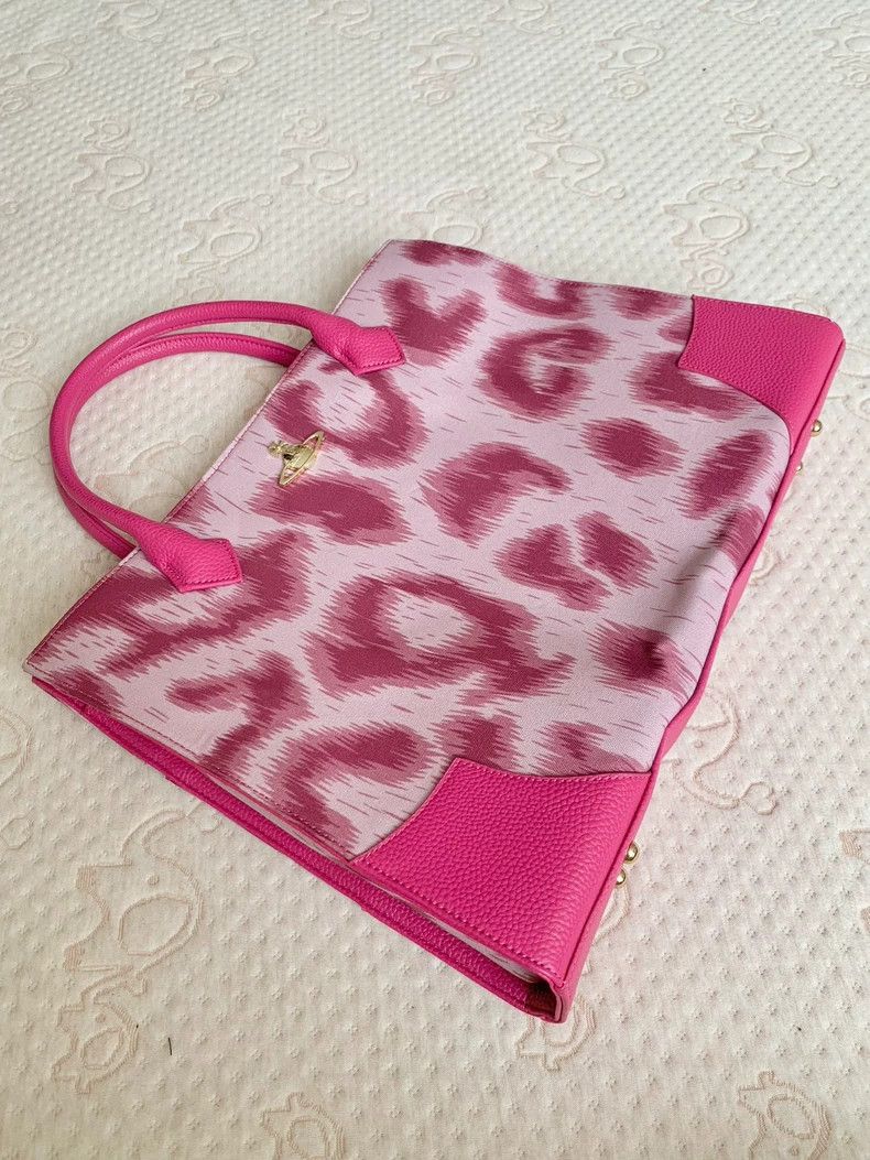 Vivienne Westwood Vivienne Westwood size os Pink leopard print Saturn briefca Size ONE SIZE - 3 Thumbnail