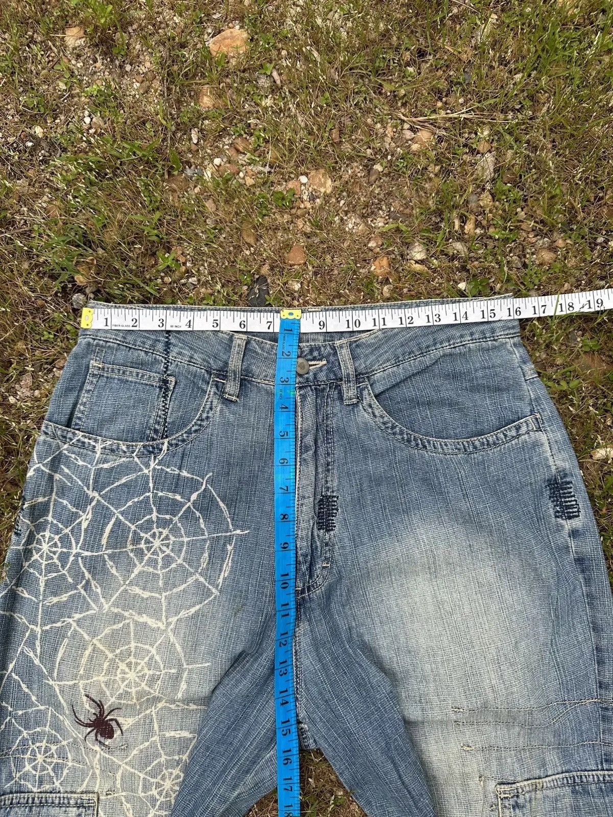If Six Was Nine STEALS💥 JAPANESE BAGGY RAPPER PATCHWORK TRAVIS DENIM PANTS Size US 31 - 10 Thumbnail