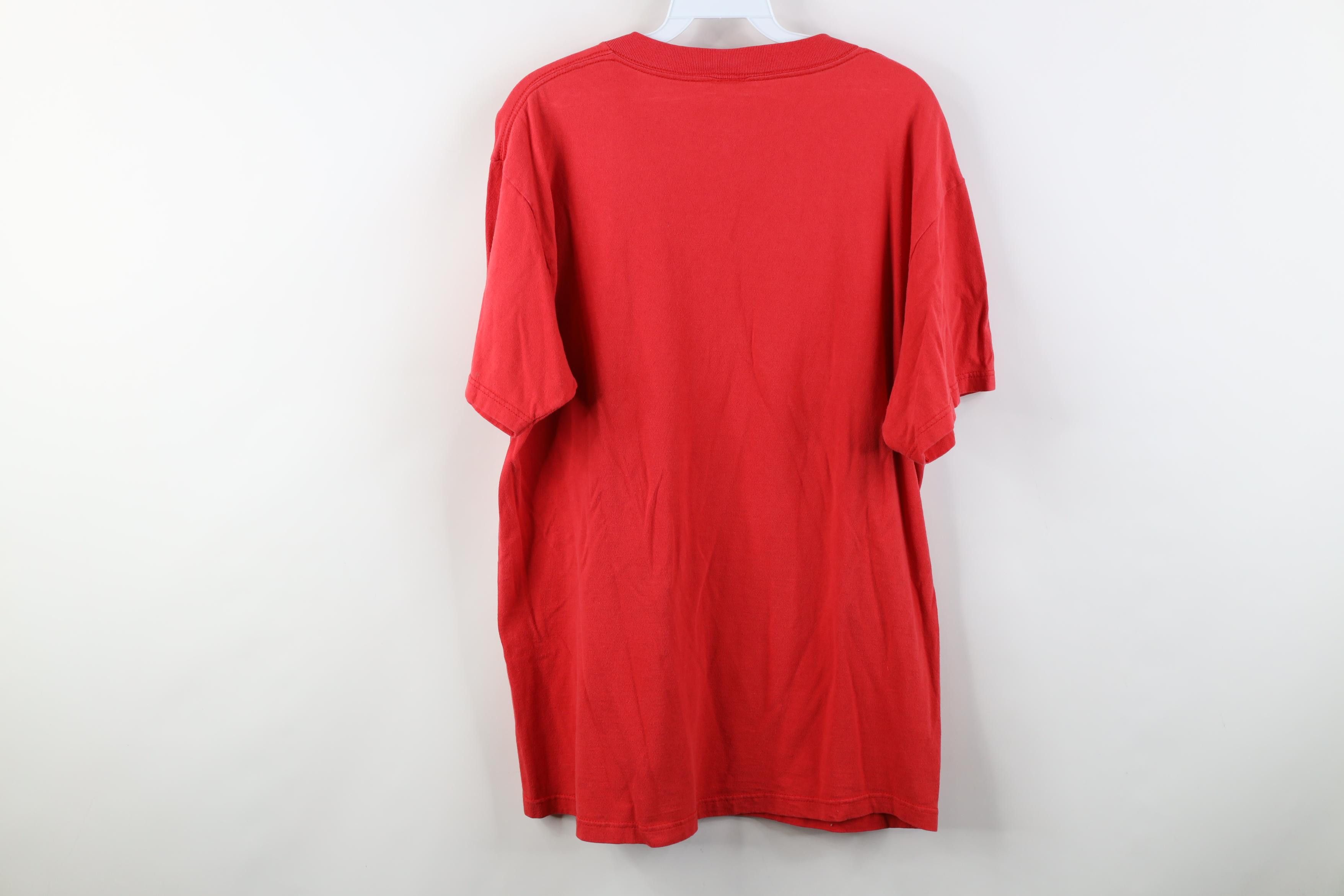 Vintage Vintage 90s Spell Script Ohio State University T-Shirt Red Size US L / EU 52-54 / 3 - 14 Thumbnail