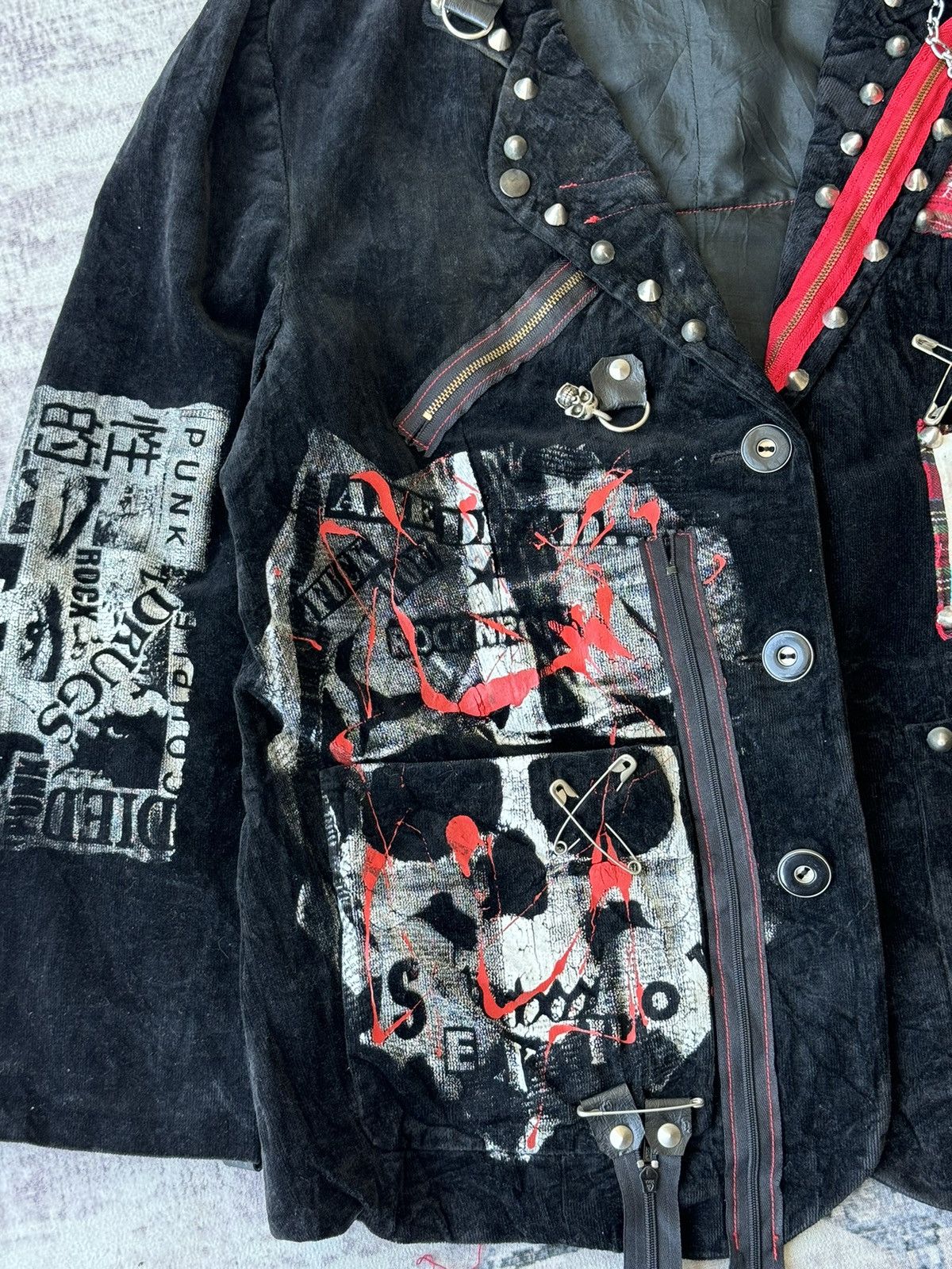Vintage Sex Pot Revenge Punk Chains Pins Riot Poem Blazer Jacket Size US M / EU 48-50 / 2 - 4 Thumbnail