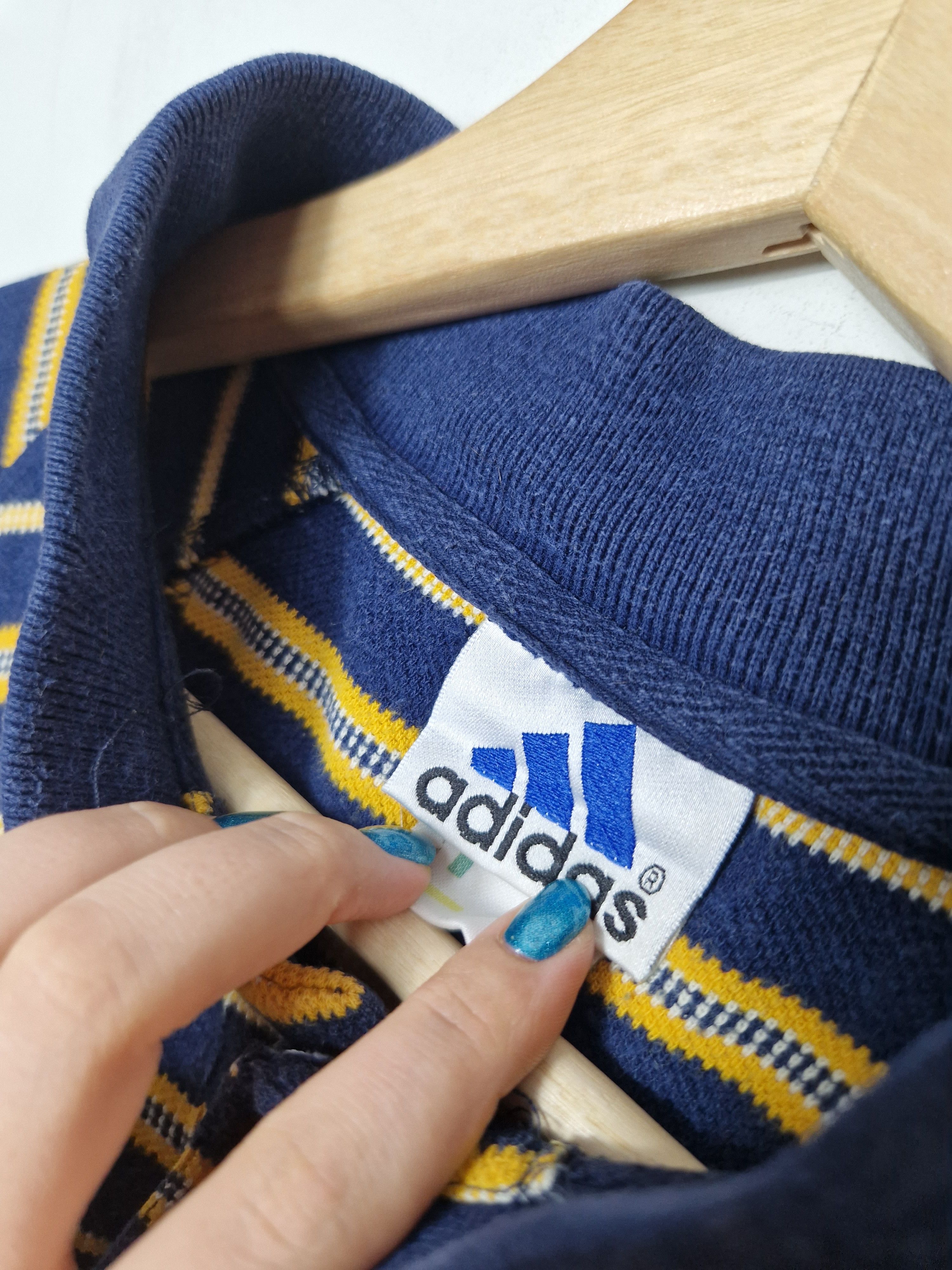 Adidas Adidas vintage 90s knitted polo Size US M / EU 48-50 / 2 - 5 Thumbnail