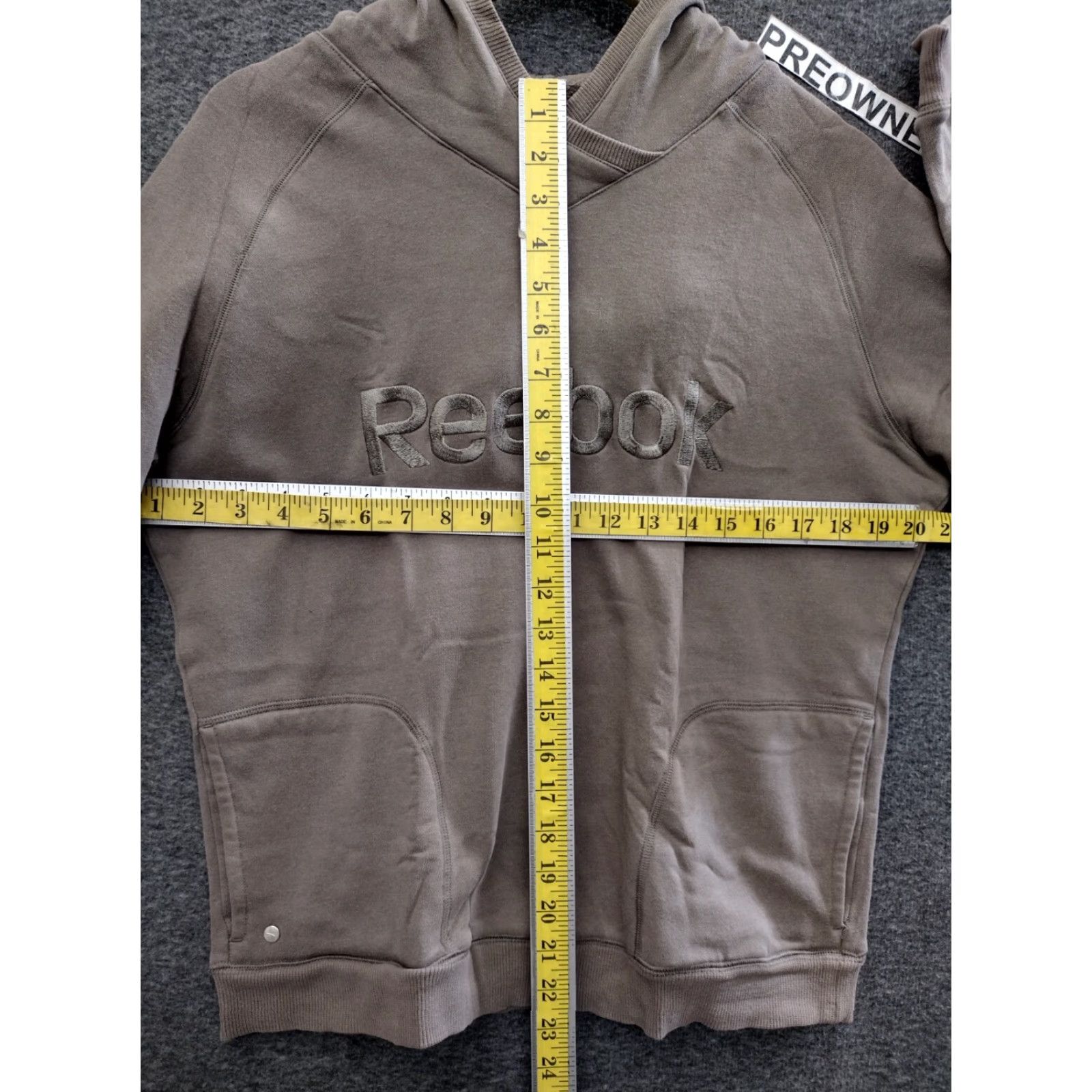 Reebok Reebok Hoodie Women's XL Beige Logo Pullover Hooded Sweatshirt Activewear Casual Modern Fit Size XL / US 12-14 / IT 48-50 - 4 Thumbnail