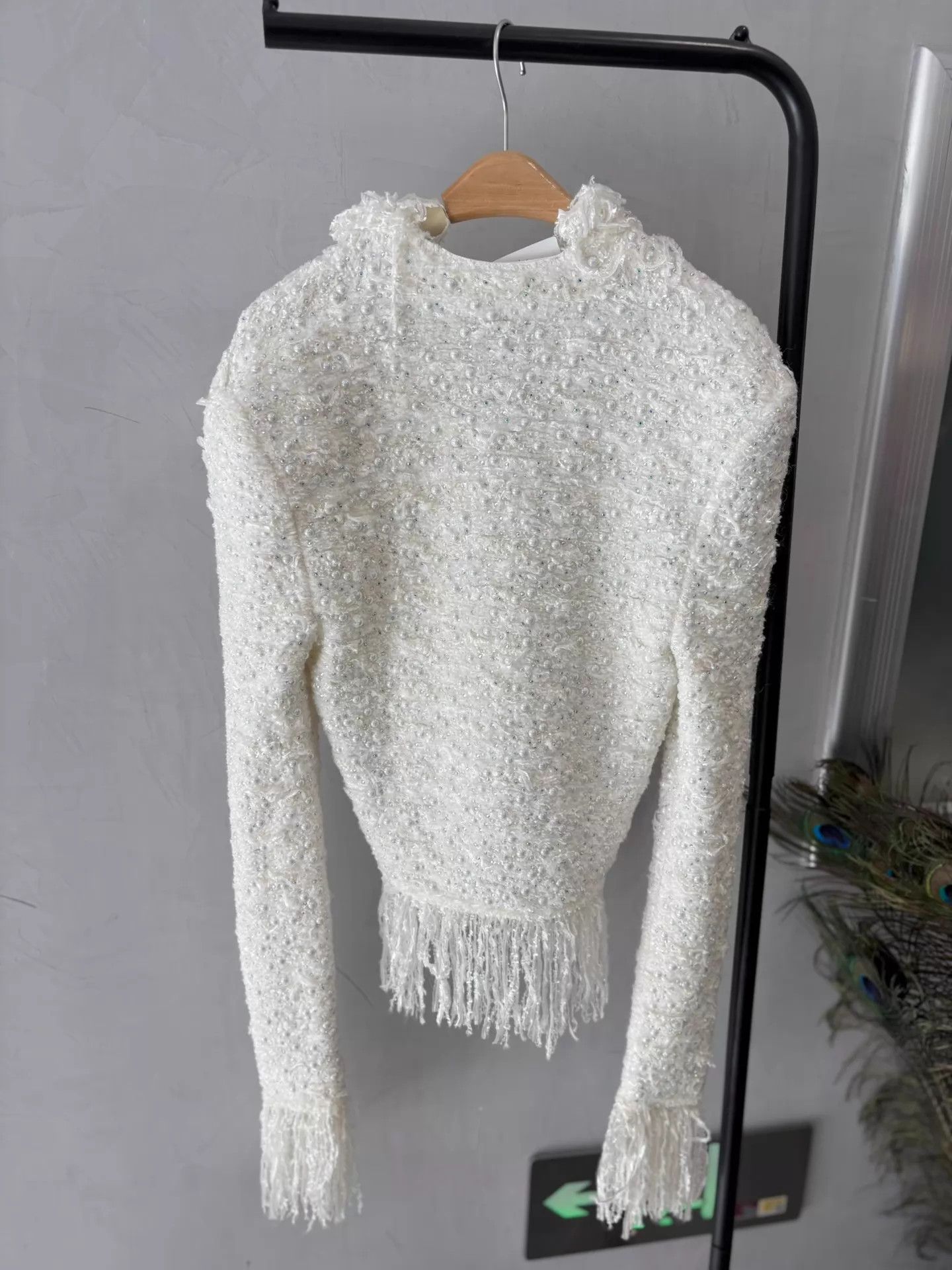 Balmain Balmain Heavy Tweed Pearl Tassel Jacket Size 34 Preserved Size XXS / US 00 / IT 34 - 5 Thumbnail