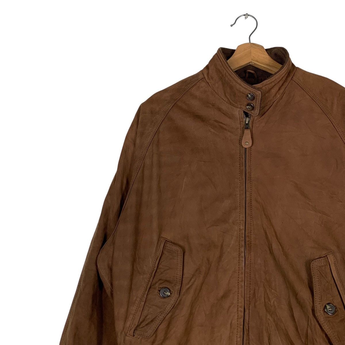 Japanese Brand SEAHOP Cowhide Suede Leather Casual Bomber Jacket #1286-C58 Size US L / EU 52-54 / 3 - 6 Thumbnail