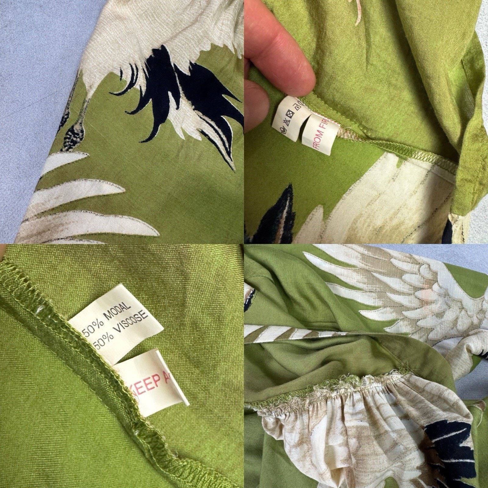 Vintage ONE HUNDRED STARS Stork Duster Coat in Green One Size Size ONE SIZE - 23 Thumbnail