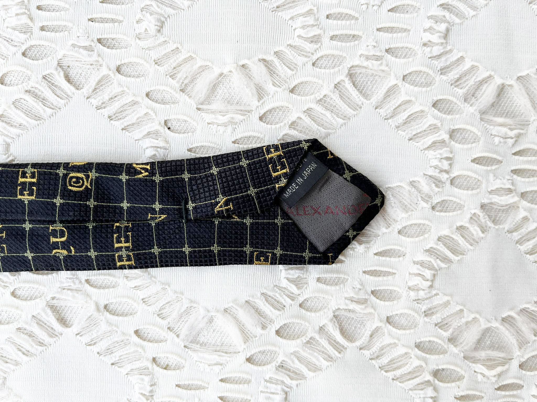 Alexander McQueen ALEXANDER MCQUEEN Monogrammed logo printed silk Necktie Size ONE SIZE - 4 Thumbnail