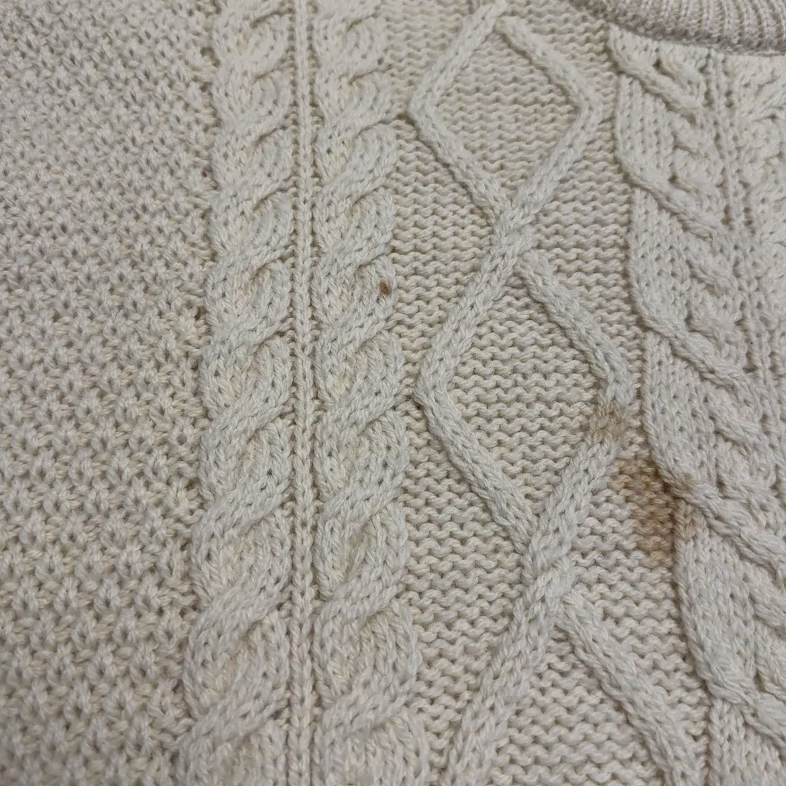 Vintage Moffat Woolens Irish Fisherman Cable Knit Sweater L Cream Size US L / EU 52-54 / 3 - 3 Thumbnail