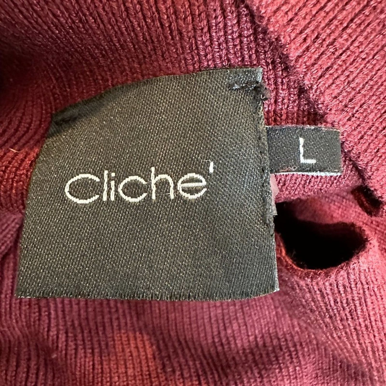 Other Cliche Burgundy Pink Black ColorBlock Striped Sweater Size L Size L / US 10 / IT 46 - 13 Thumbnail