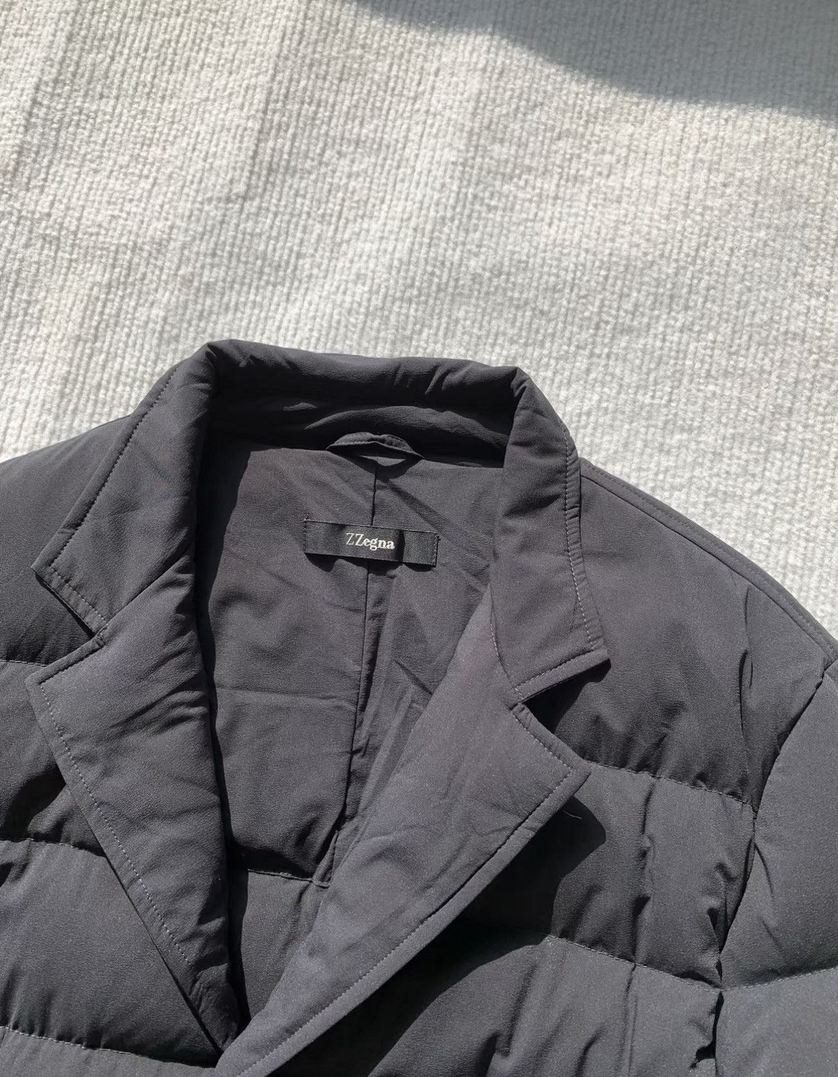 Z Zegna Z ZEGNA Grey Down Blazer Size US M / EU 48-50 / 2 - 5 Thumbnail