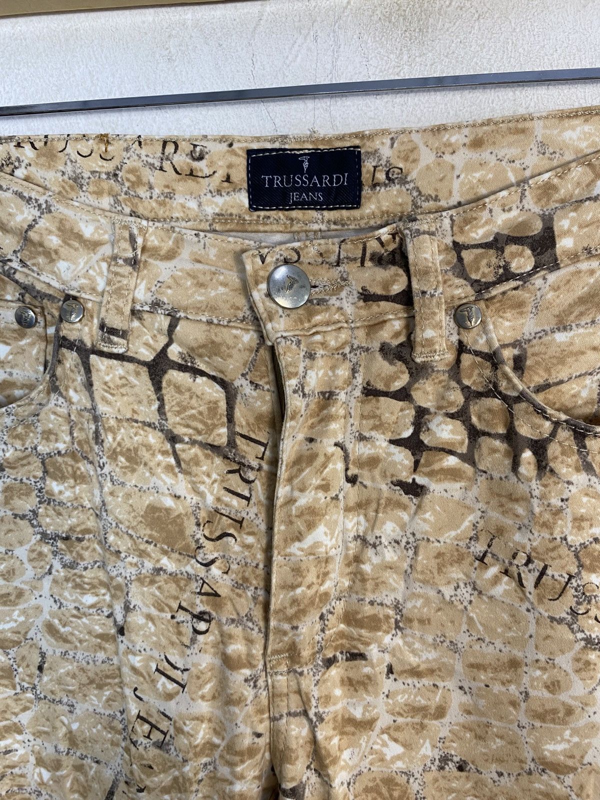 Trussardi Trussardi Jeans Sand Erosion Crocodile Effect Straight Cut Size US 34 / EU 50 - 7 Thumbnail