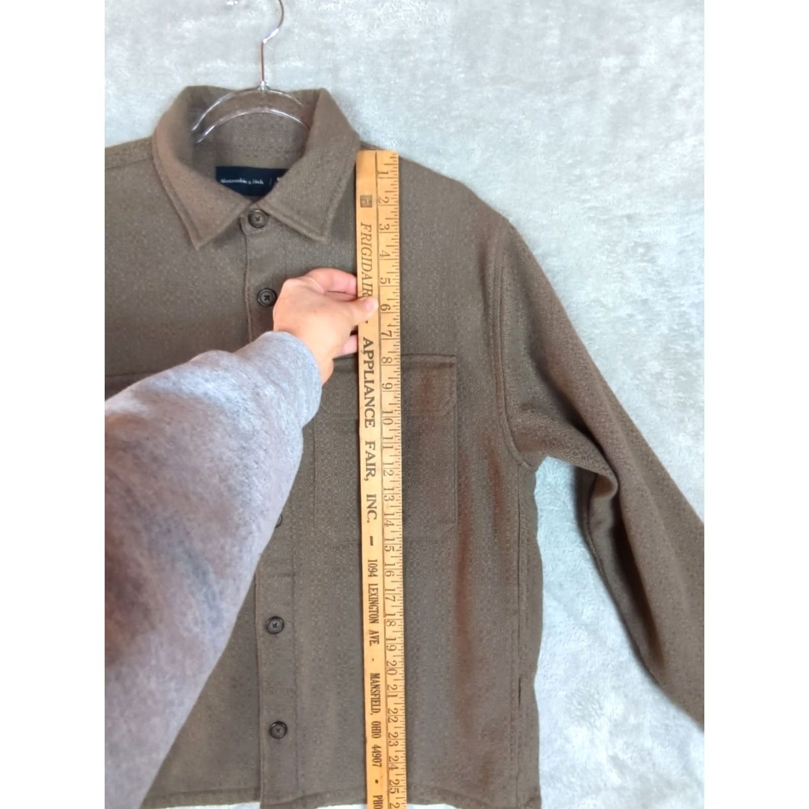 Abercrombie & Fitch Abercrombie & Fitch Shacket Mens Green Medium Weight Utility Style Button-Up Jacket Pocketed Size US M / EU 48-50 / 2 - 7 Thumbnail
