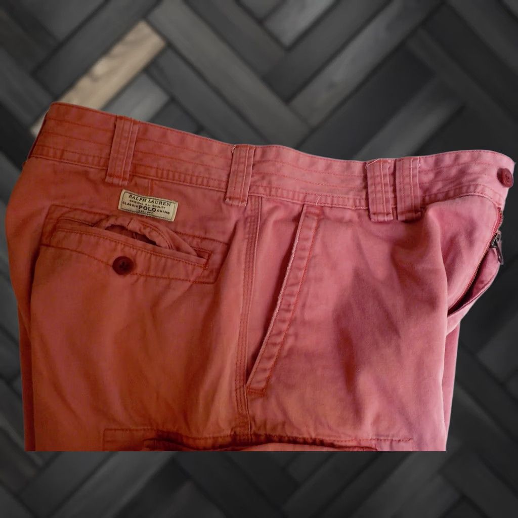 Polo Ralph Lauren Polo Ralph Lauren Classic Chino Cargo Shorts Pink Cotton SZ 34 Mens Cargo Shorts Pink Cotton Classic Chino Cargo Pockets 34 Regular Size US S / EU 44-46 / 1 - 1 Thumbnail