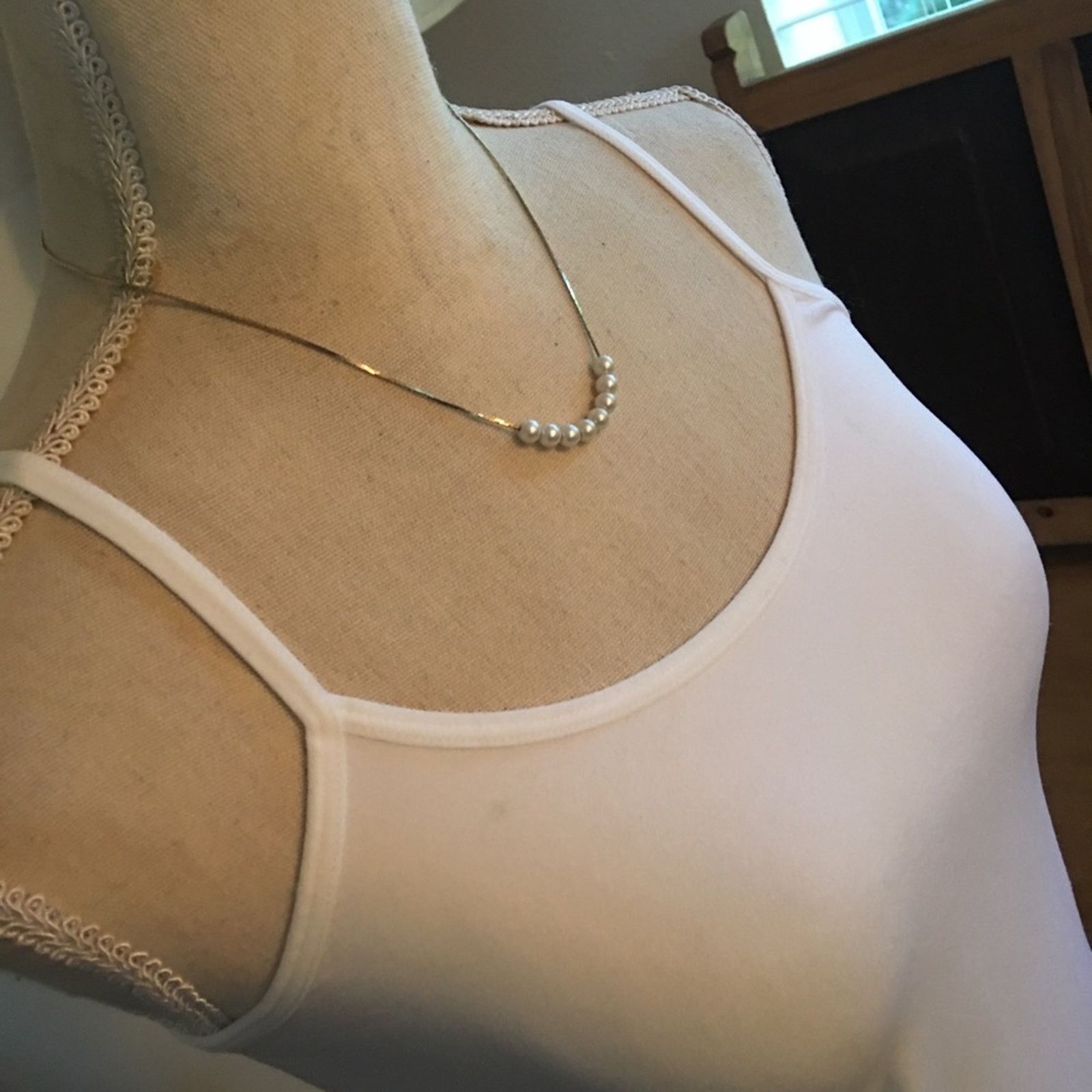 Vintage Vintage 80s faux pearl beaded gold plated chain Size ONE SIZE - 1 Thumbnail