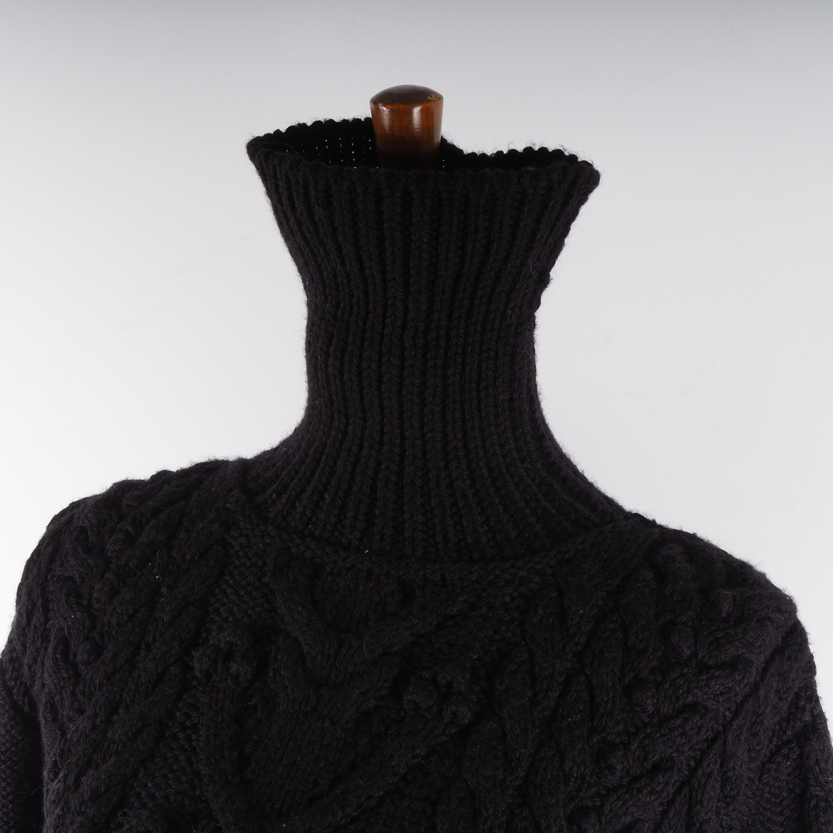 Blumarine Blumarine Vintage Black Knit Turtleneck Pullover Sweater Size L / US 10 / IT 46 - 3 Thumbnail
