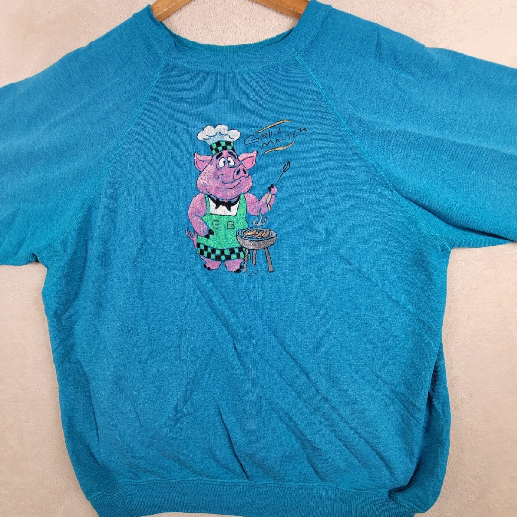 Hanes VINTAGE Hanes Sweatshirt Women XL Blue Bear 90s Pullover Crew Neck Long Sleeve Casual Size XL / US 12-14 / IT 48-50 - 2 Thumbnail