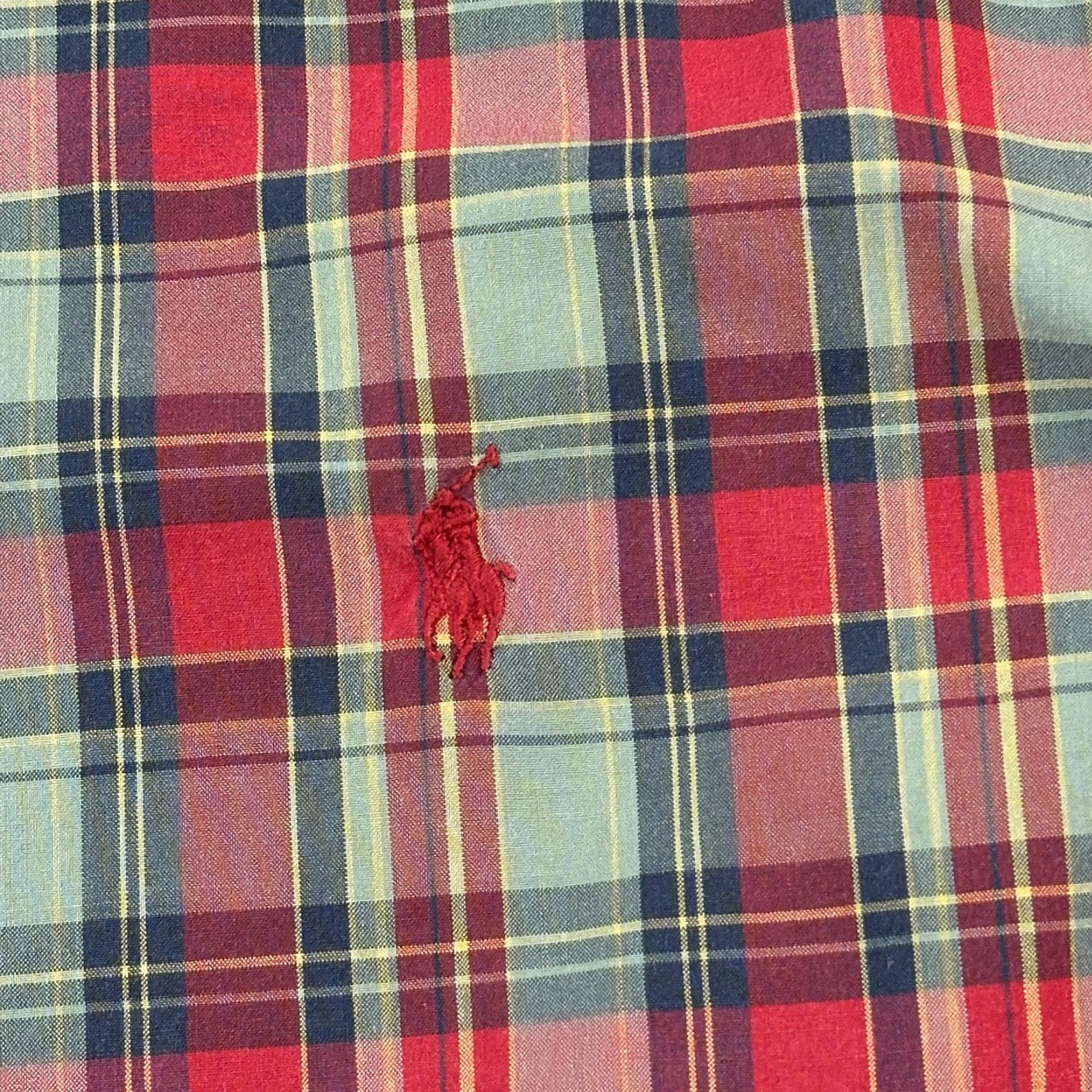 Ralph Lauren Vintage Ralph Lauren Shirt Mens Large Red Olive Plaid Classic Fit Button Down Size US L / EU 52-54 / 3 - 5 Thumbnail