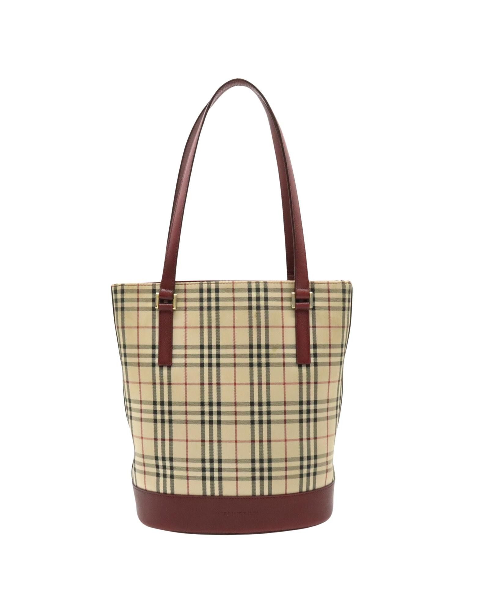 image of Burberry Multicolour Canvas Shoulder And Tote Bag With Timeless Elegance, Women's