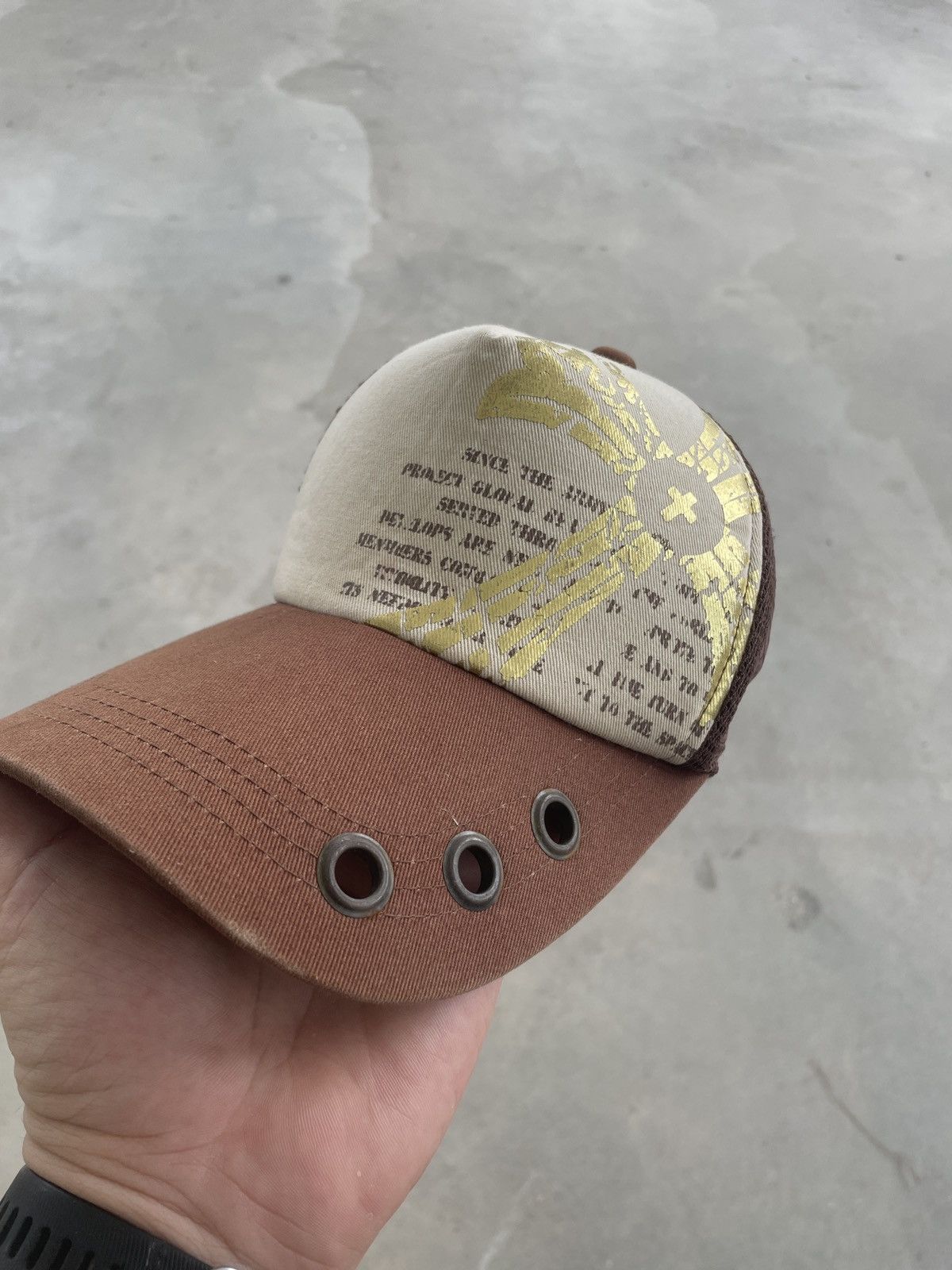 Japanese Brand VINTAGE CROSS PUNK POEMS CAP Size ONE SIZE - 3 Thumbnail